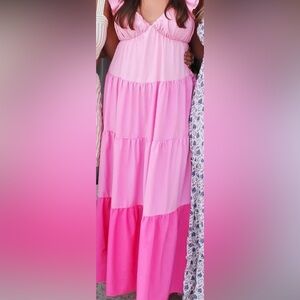 English Factory Pink Maxi Dress